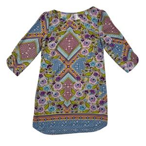 Pink Owl Floral Girls Dress Small